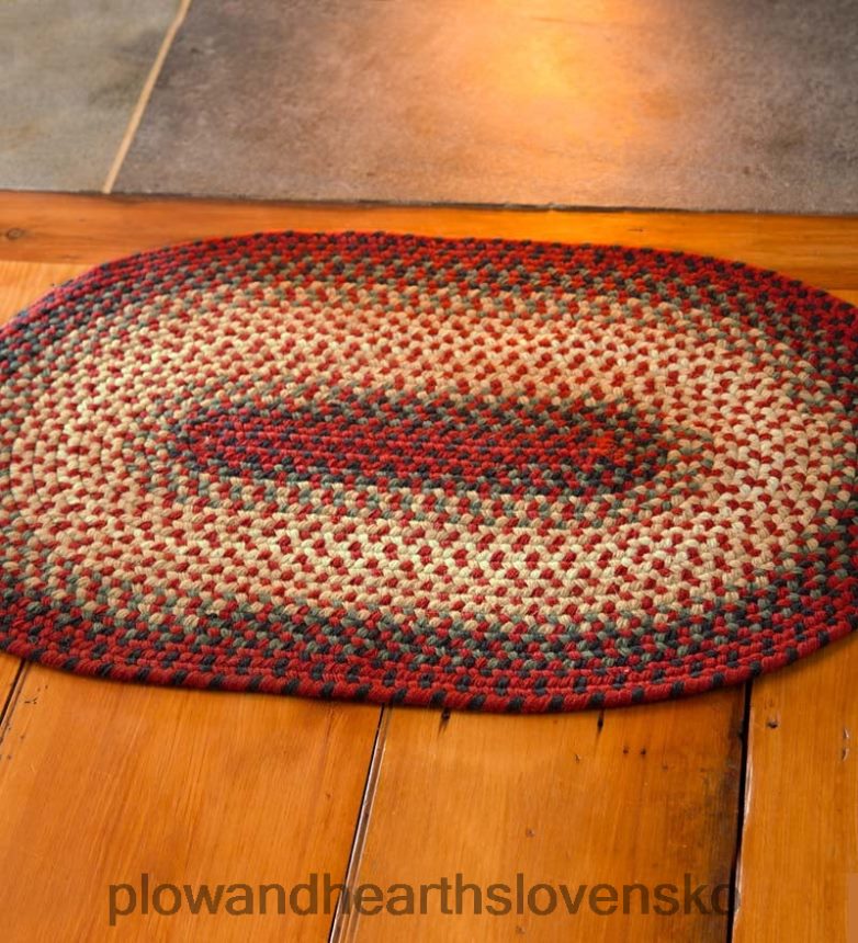 Plow & Hearth Vlnený pletený koberec Virginia vyrobený v USA 6P208P1778 koberčeky a rohožky