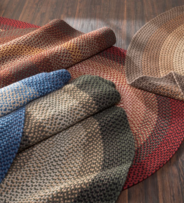 Plow & Hearth Vlnený pletený koberec Virginia vyrobený v USA 6P208P1778 koberčeky a rohožky