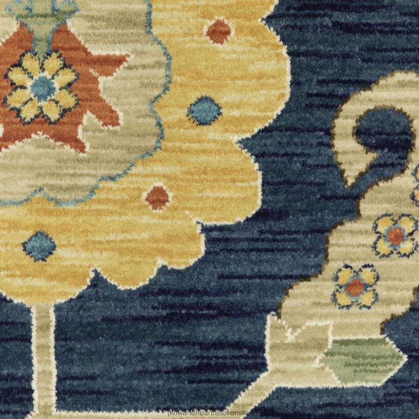 Plow & Hearth ďatelina kopec kvety polypropylénový koberec 6P208P1842 koberčeky a rohožky