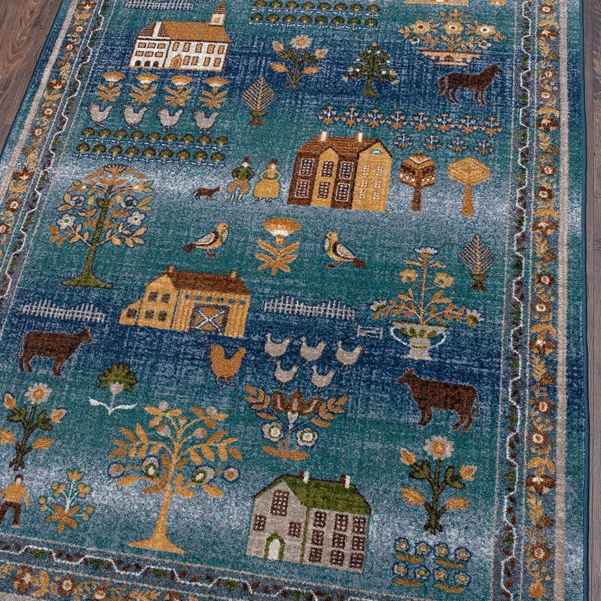 Plow & Hearth grafton ľudové umenie endurastran koberec 6P208P1760 koberčeky a rohožky