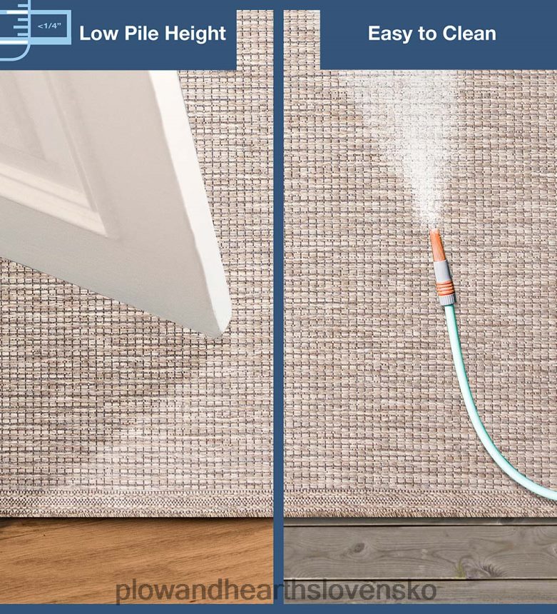 Plow & Hearth interiérový/vonkajší koberec s textúrou beachcomber 6P208P1787 koberčeky a rohožky