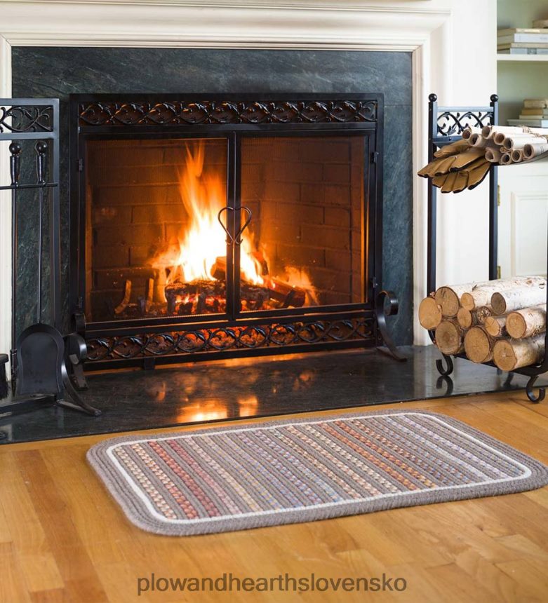 Plow & Hearth lynnhaven vlnený pevný okrajový pletený koberec 6P208P1788 koberčeky a rohožky