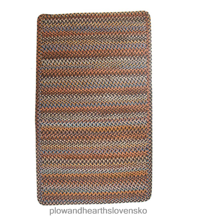 Plow & Hearth modrý hrebeňový obdĺžnik vlnené pletené koberce 6P208P1765 koberčeky a rohožky