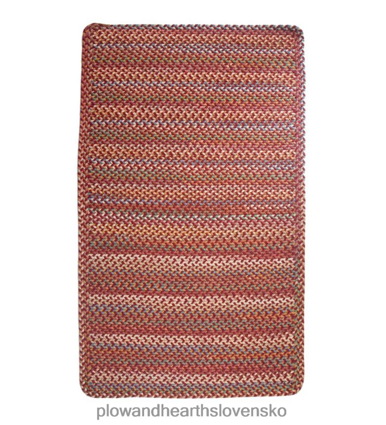 Plow & Hearth modrý hrebeňový obdĺžnik vlnené pletené koberce 6P208P1765 koberčeky a rohožky