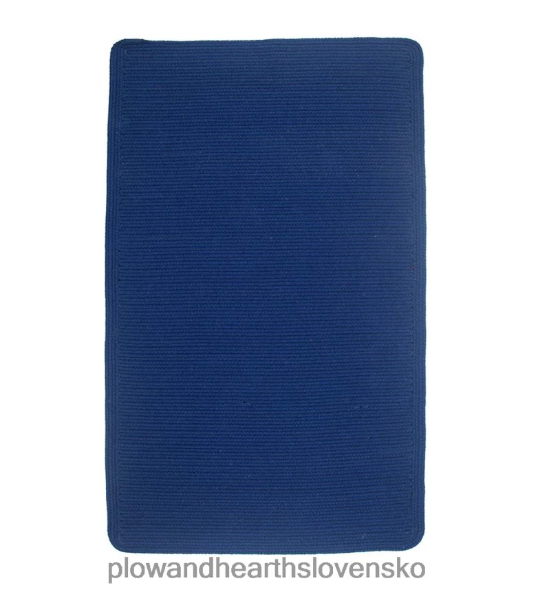 Plow & Hearth modrý hrebeňový obdĺžnik vlnené pletené koberce 6P208P1765 koberčeky a rohožky