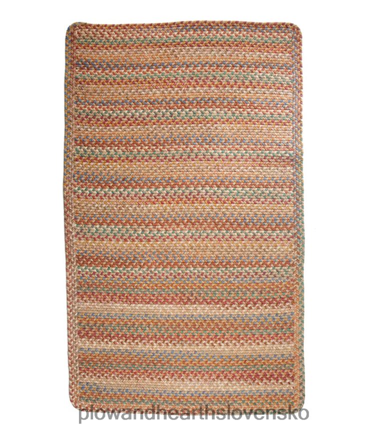 Plow & Hearth modrý hrebeňový obdĺžnik vlnené pletené koberce 6P208P1765 koberčeky a rohožky