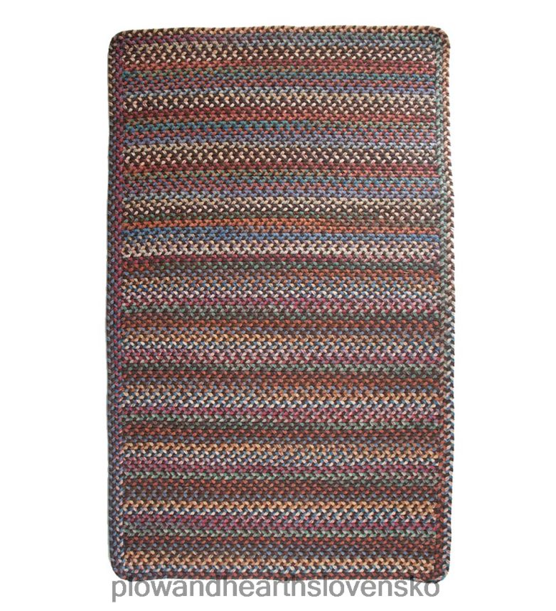 Plow & Hearth modrý hrebeňový obdĺžnik vlnené pletené koberce 6P208P1765 koberčeky a rohožky