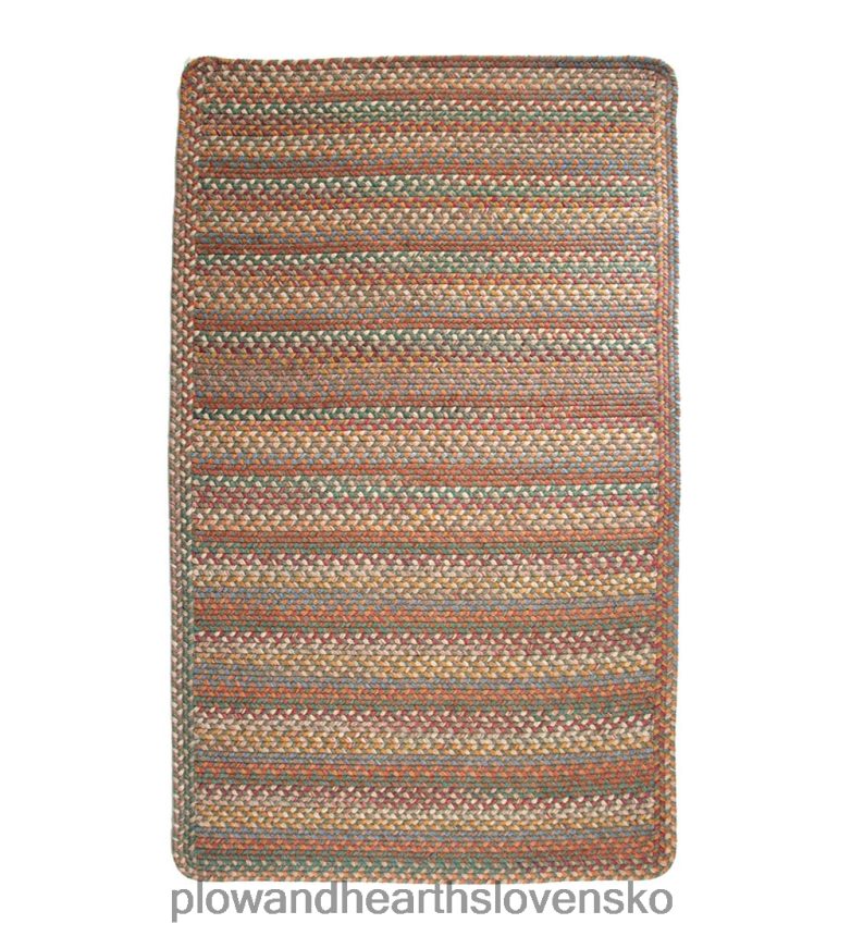 Plow & Hearth modrý hrebeňový obdĺžnik vlnené pletené koberce 6P208P1765 koberčeky a rohožky