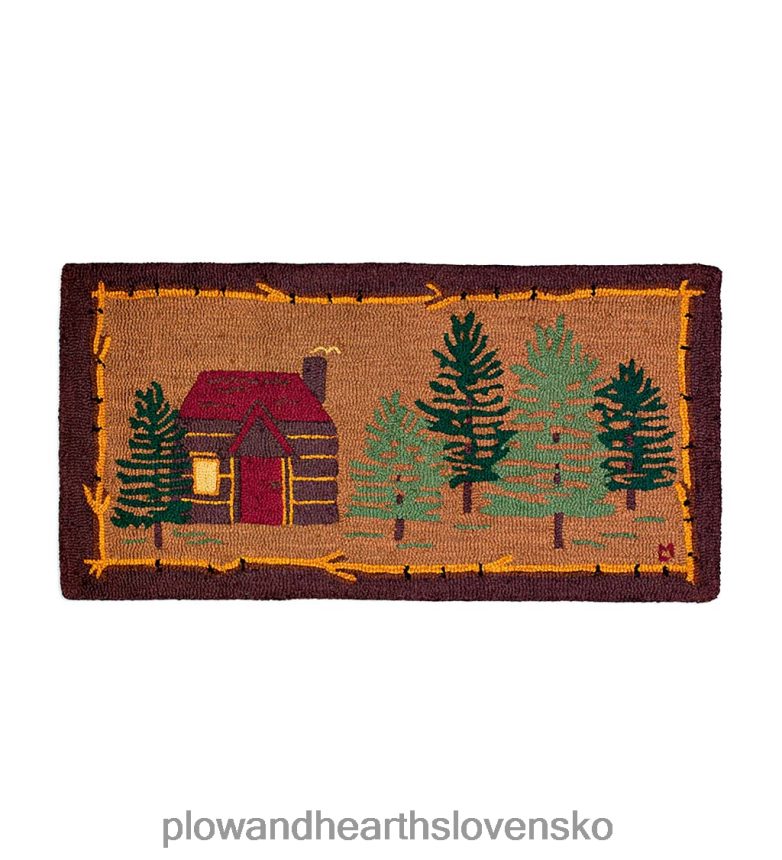 Plow & Hearth rustikálny kajutový ručne háčkovaný vlnený koberec 6P208P1824 koberčeky a rohožky