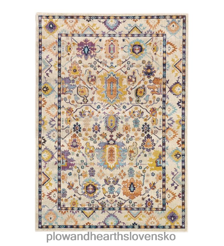 Plow & Hearth strieborný mestský gobelínový polypropylénový koberec 6P208P1866 koberčeky a rohožky