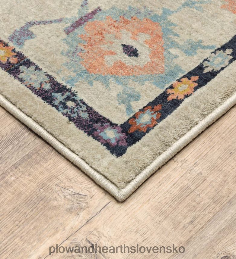 Plow & Hearth strieborný mestský gobelínový polypropylénový koberec 6P208P1866 koberčeky a rohožky