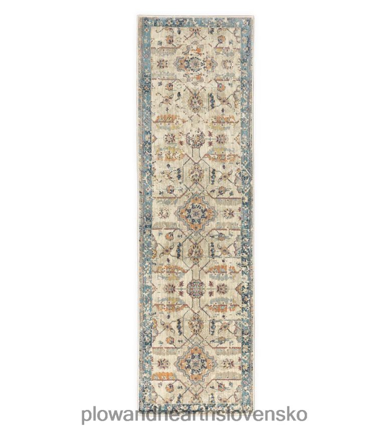 Plow & Hearth strieborný mestský polypropylénový koberec 6P208P1849 koberčeky a rohožky