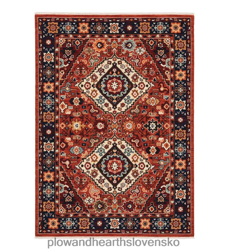 Plow & Hearth vlnený koberec laurenburg kaleidoskop 6P208P1844 koberčeky a rohožky