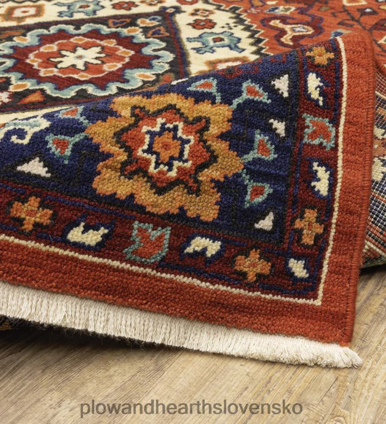 Plow & Hearth vlnený koberec laurenburg kaleidoskop 6P208P1844 koberčeky a rohožky