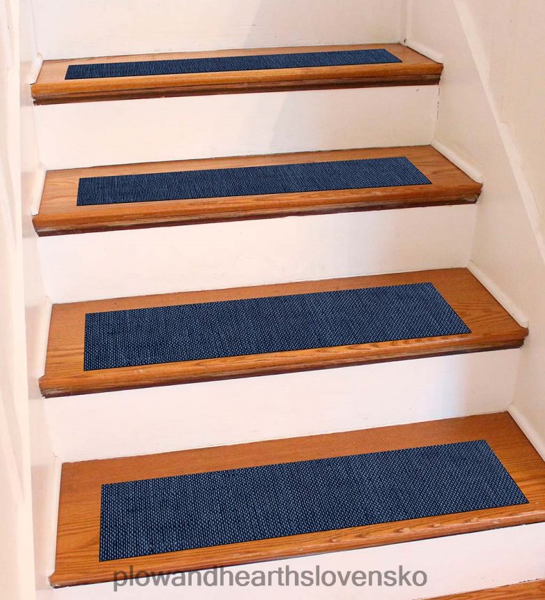 Plow & Hearth tkané schodiskové stupne, sada 4 ks - sivá 6P208P1917 koberčeky a rohožky