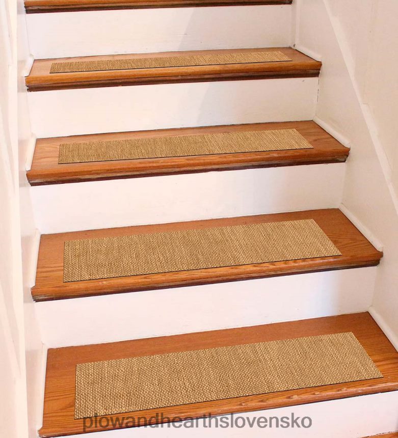 Plow & Hearth tkané schodiskové stupne, sada 4 ks - sivá 6P208P1917 koberčeky a rohožky