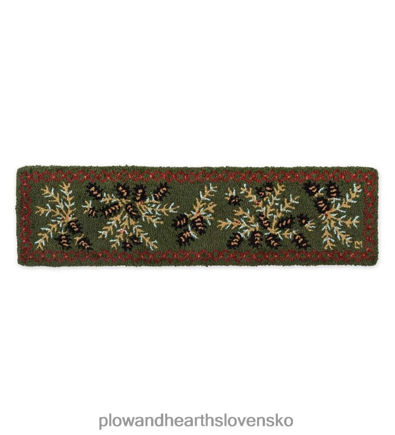 Plow & Hearth behúň z borovicovej šišky ručne háčkovaný na vlnu, 1' x 4' 6P208P1749 koberčeky a rohožky