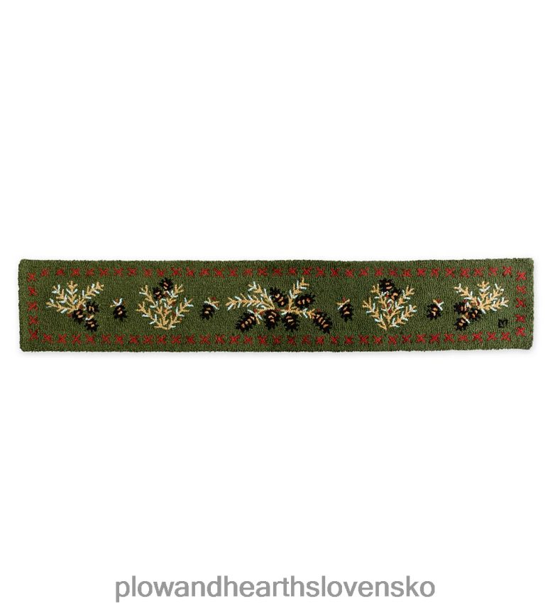 Plow & Hearth behúň z borovicovej šišky ručne háčkovaný na vlnu, 1' x 6' 6P208P1748 koberčeky a rohožky