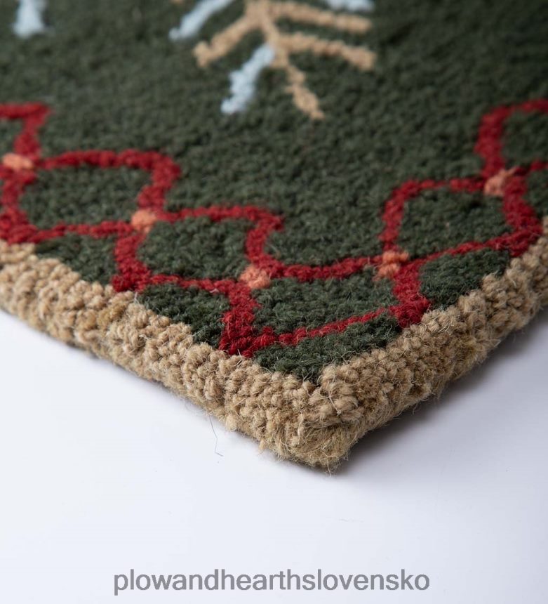 Plow & Hearth šiškový ručne háčkovaný vlnený koberec 6P208P1747 koberčeky a rohožky