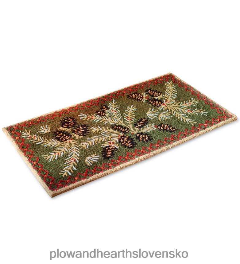 Plow & Hearth šiškový ručne háčkovaný vlnený koberec 6P208P1747 koberčeky a rohožky