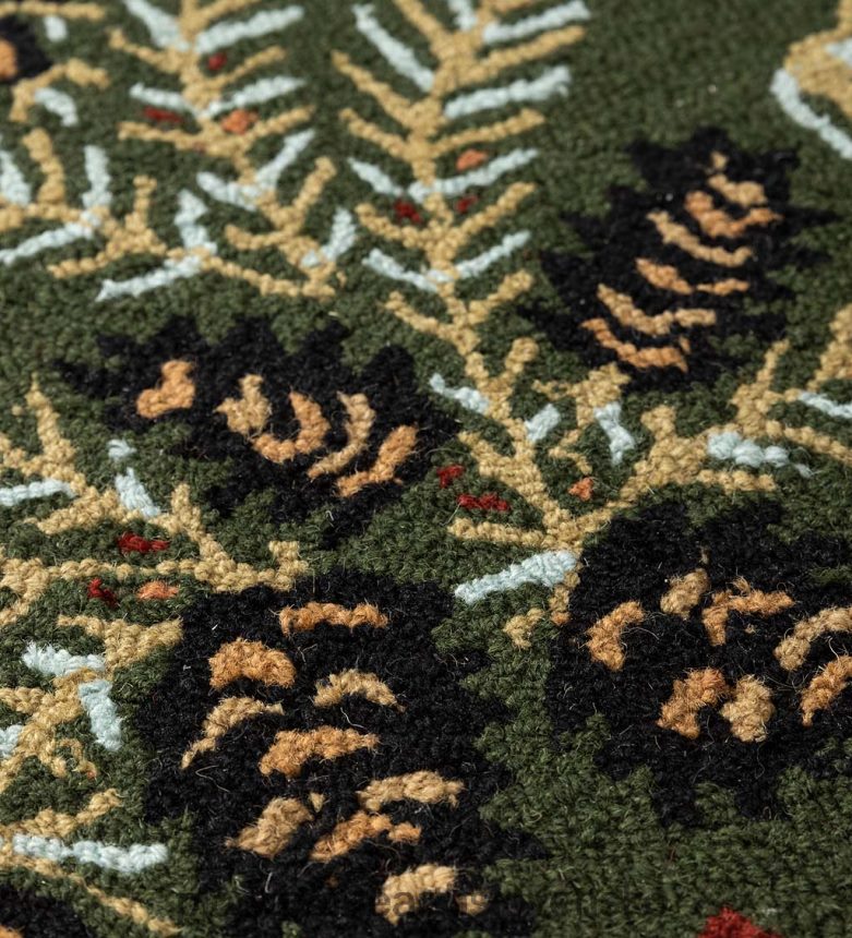 Plow & Hearth šiškový ručne háčkovaný vlnený koberec 6P208P1747 koberčeky a rohožky