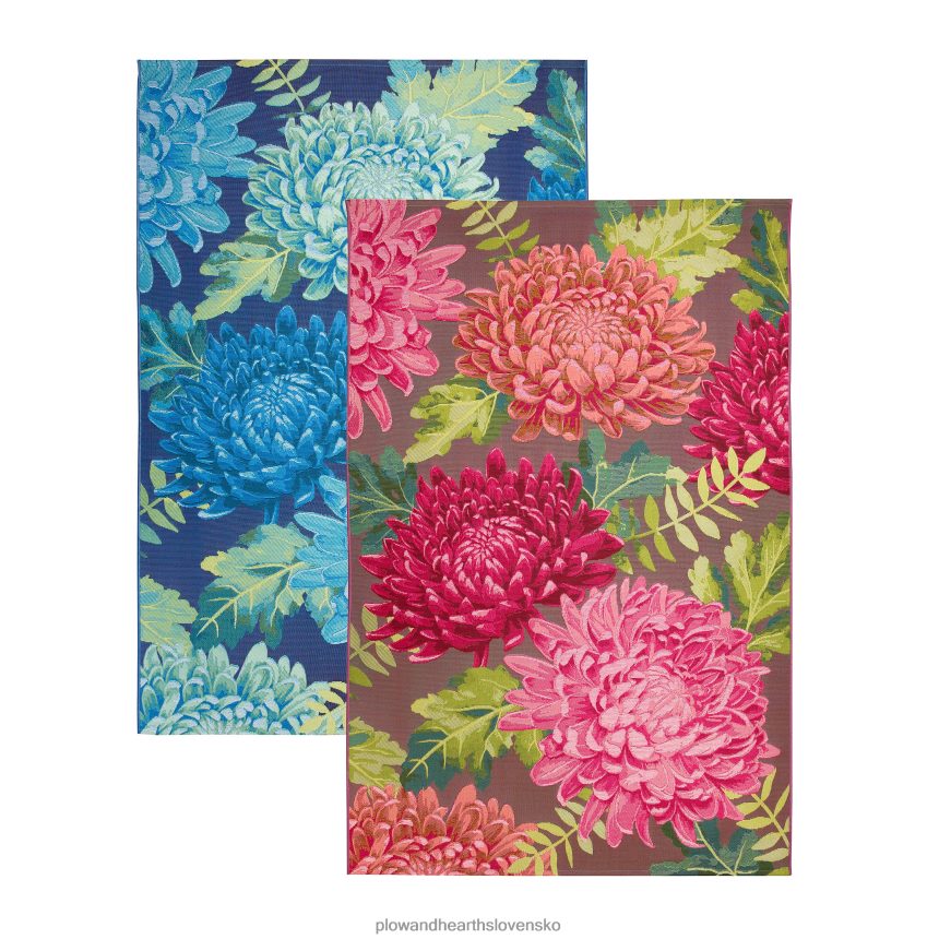 Plow & Hearth vnútorný/vonkajší chryzantémový polypropylénový koberec 6P208P714 koberčeky a rohožky