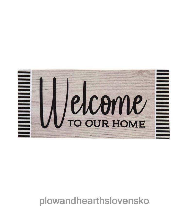 Plow & Hearth drevená textúra uvítacia sassafrasová spínacia podložka 6P208P1953 koberčeky a rohožky