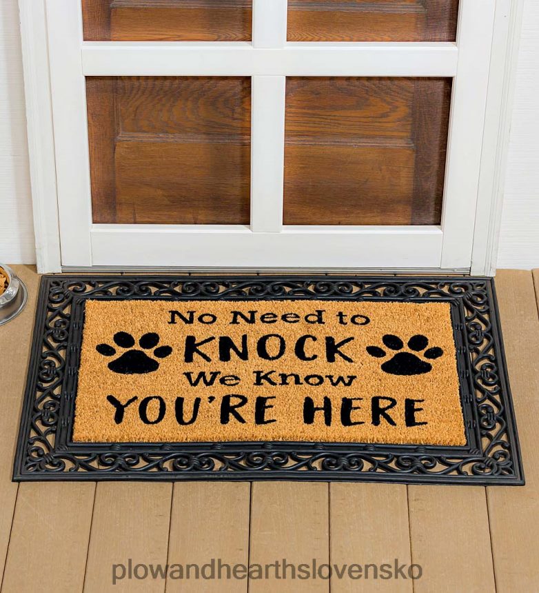 Plow & Hearth nie je potrebné klepať tlapkou z kokosovej rohože 6P208P1947 koberčeky a rohožky