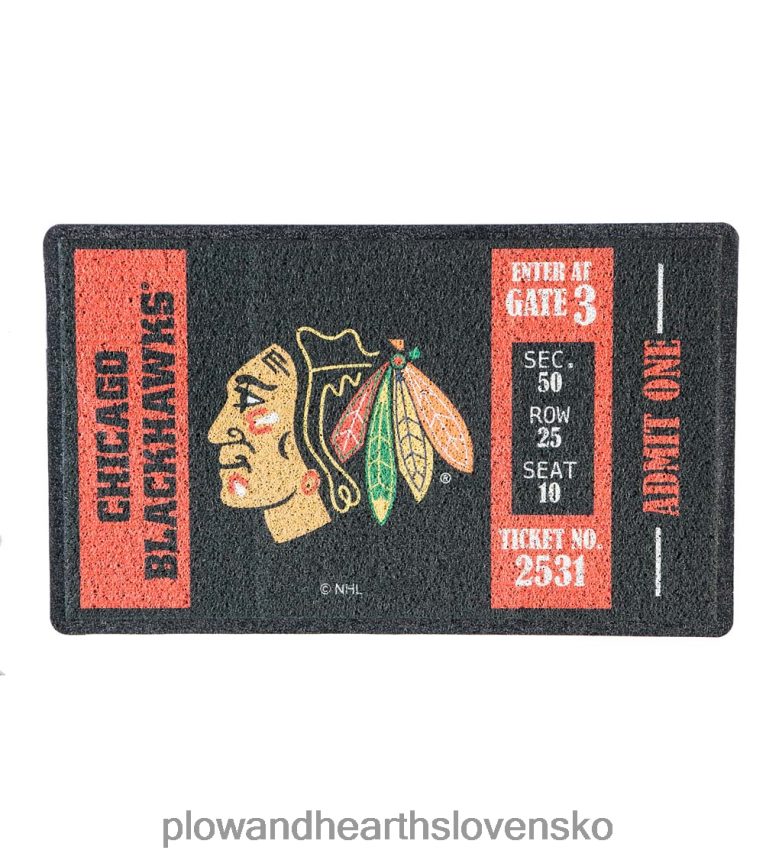 Plow & Hearth tímová trávnatá podložka - blackhawks 6P208P1567 koberčeky a rohožky