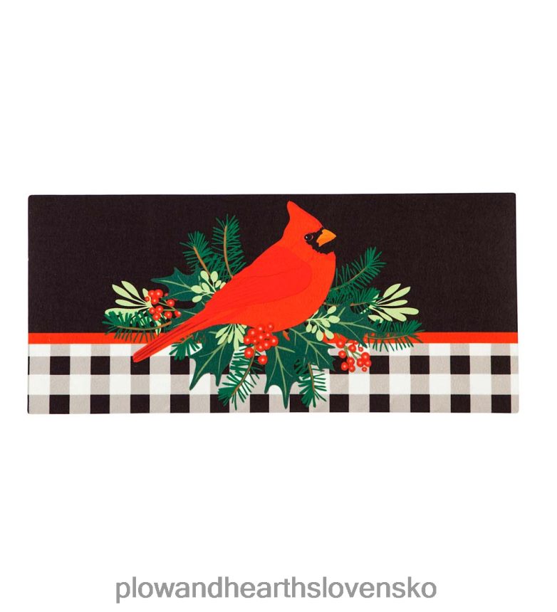 Plow & Hearth veselé vianoce kardinál sassafras vypínač mat 6P208P1485 koberčeky a rohožky
