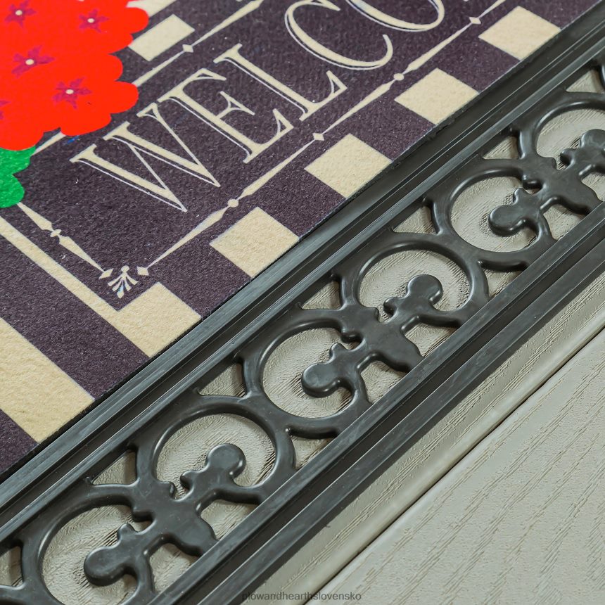 Plow & Hearth vnútorný/vonkajší podnos fleur scroll sassafras 6P208P1535 koberčeky a rohožky