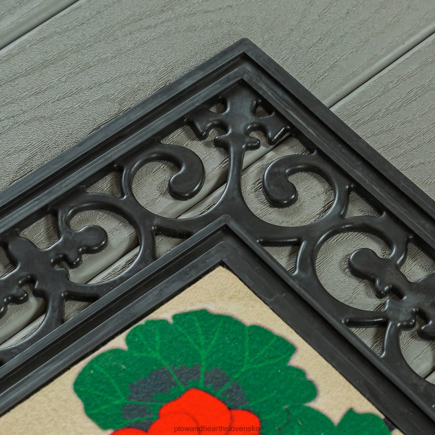 Plow & Hearth vnútorný/vonkajší podnos fleur scroll sassafras 6P208P1535 koberčeky a rohožky