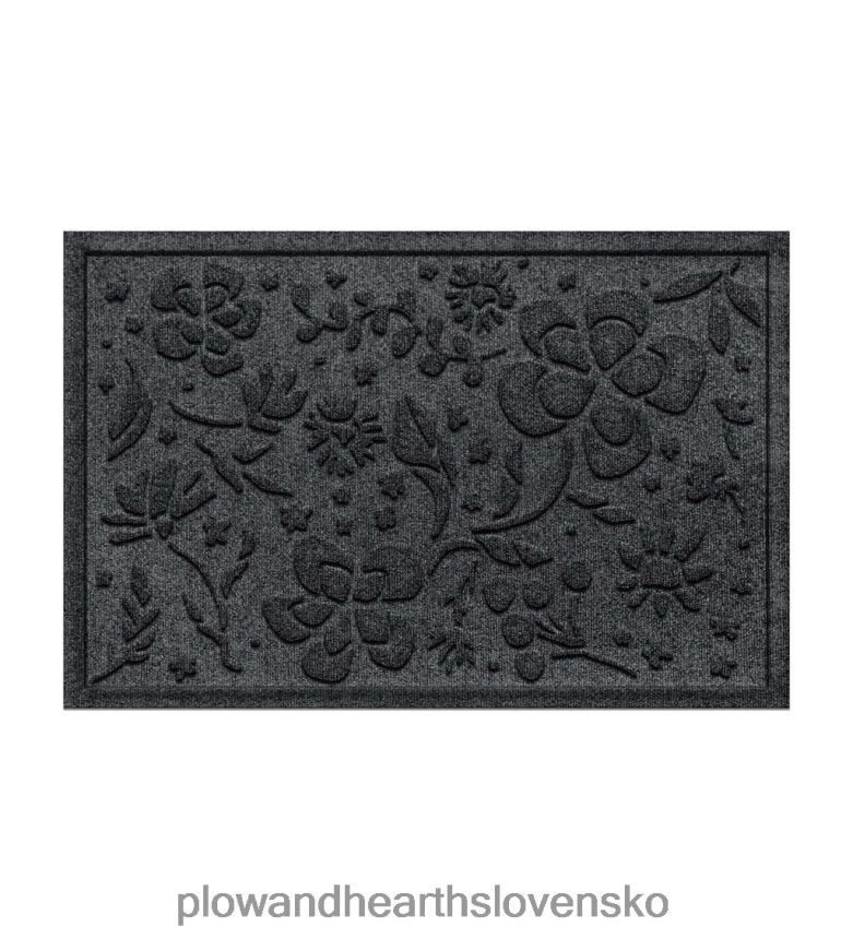 Plow & Hearth waterhog interiérová/vonkajšia kvetinová rohožka, 2' x 3' - drevené uhlie 6P208P1319 koberčeky a rohožky