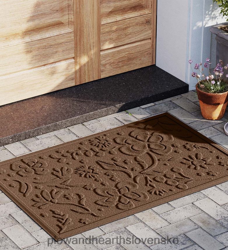 Plow & Hearth waterhog interiérová/vonkajšia kvetinová rohožka, 2' x 3' - drevené uhlie 6P208P1319 koberčeky a rohožky