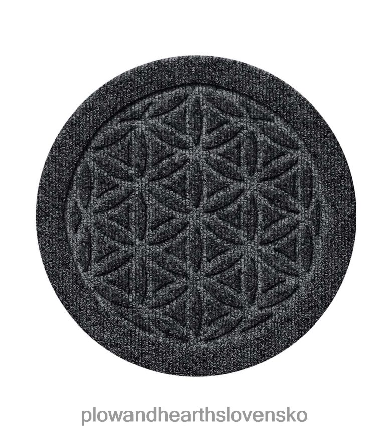 Plow & Hearth podnožka waterhog 12" kvetina života, sada 2ks - drevené uhlie 6P208P1971 koberčeky a rohožky