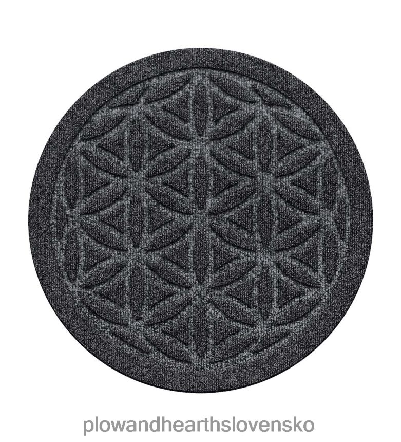 Plow & Hearth podnožka waterhog 17" rastlina kvet života, sada 2ks - drevené uhlie 6P208P1970 koberčeky a rohožky