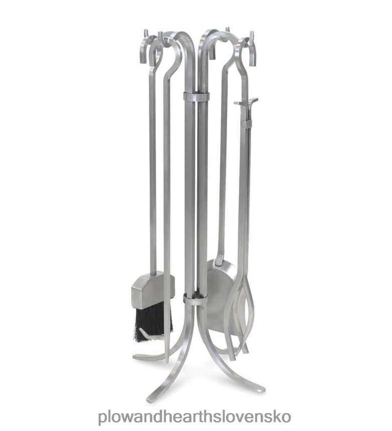 Plow & Hearth 5-dielna nerezová súprava krbového náradia newport - nerez 6P208P2758 krb