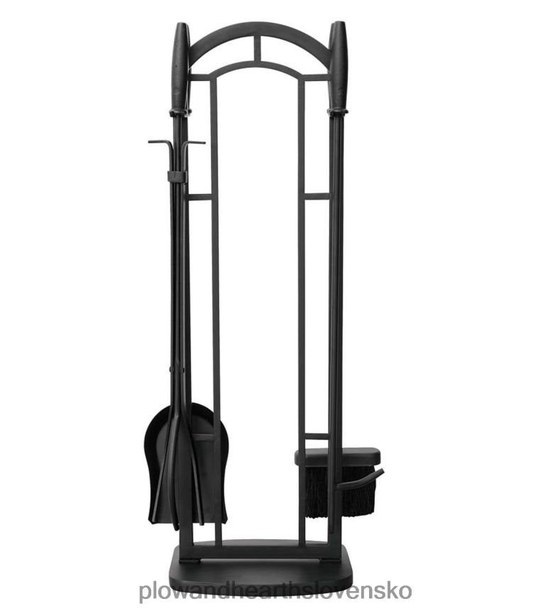 Plow & Hearth 5-dielna súprava náradia oblúkové krbové tyče - čierna 6P208P2773 krb