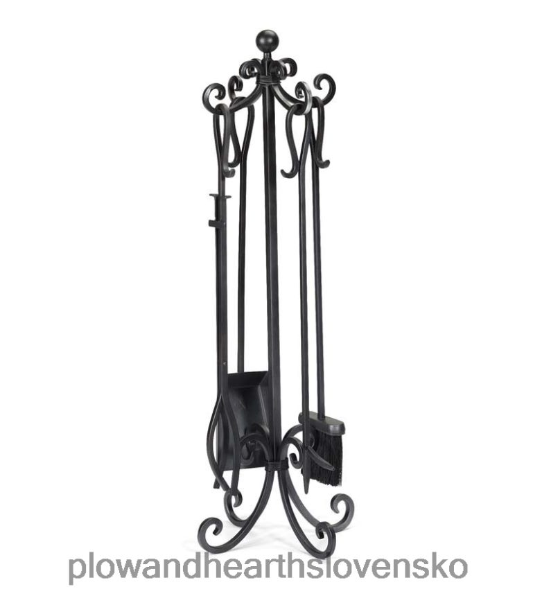 Plow & Hearth Súprava krbového náradia hrebeň - zlatá 6P208P2728 krb