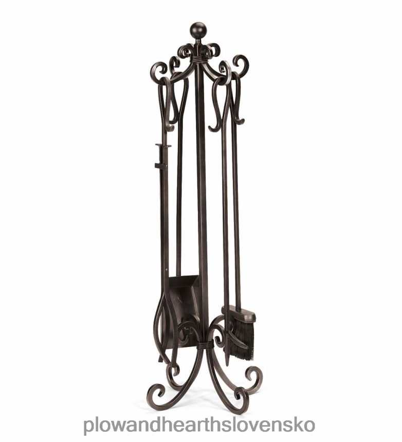 Plow & Hearth Súprava krbového náradia hrebeň - zlatá 6P208P2728 krb