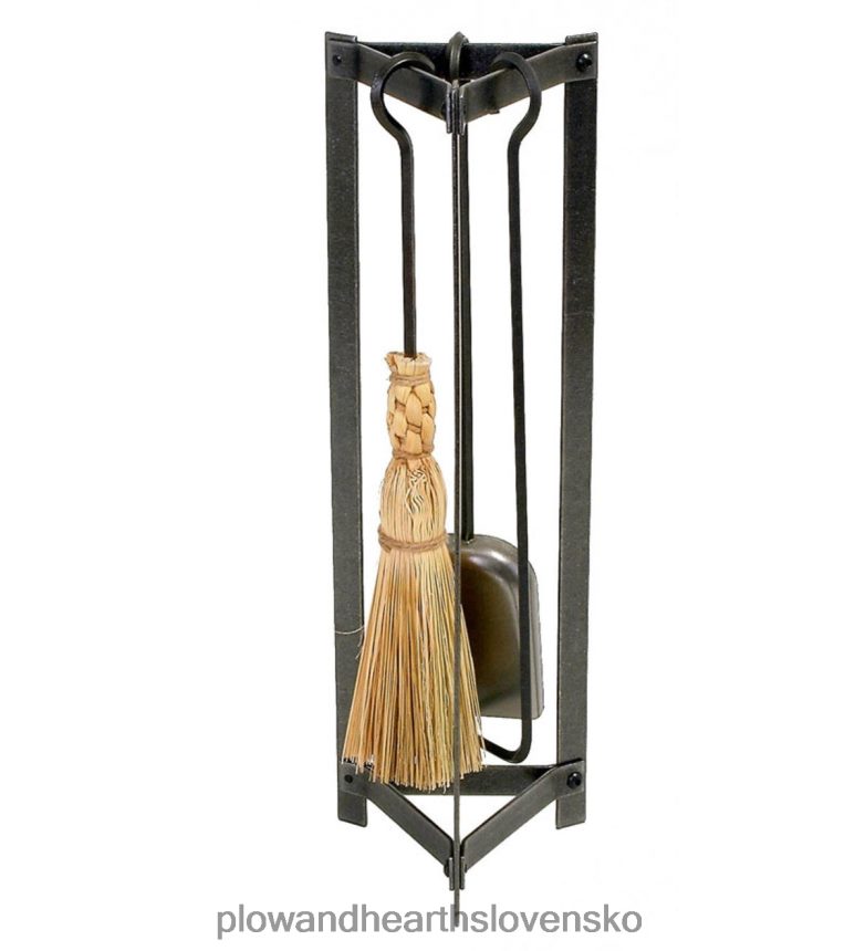 Plow & Hearth Súprava krbového náradia z tepanej ocele z americkej výroby 6P208P2738 krb