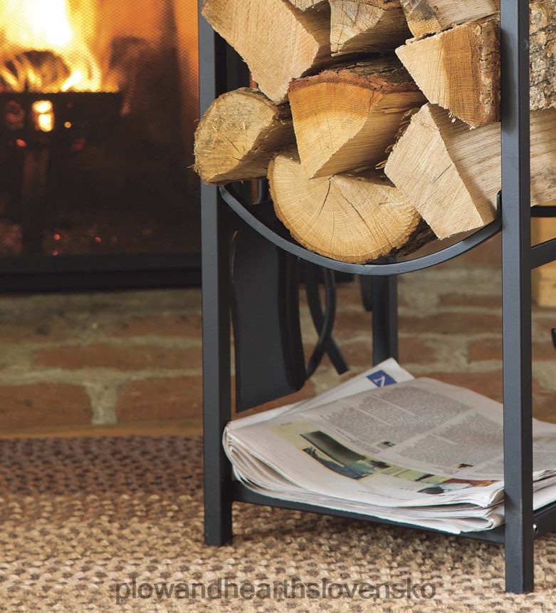 Plow & Hearth stojan na drevo s krbovým náradím - čierny 6P208P2721 krb