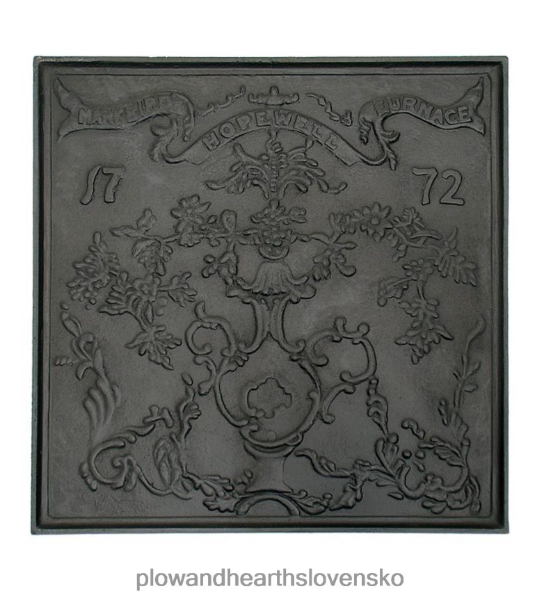 Plow & Hearth koloniálny liatinový krbový krb Hopewell v matnom čiernom prevedení 6P208P2812 krb