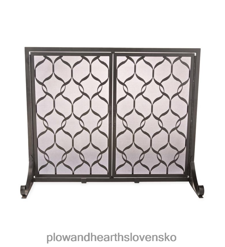 Plow & Hearth astoria krbová zástena dvojdverová, malá - čierna 6P208P3137 krb