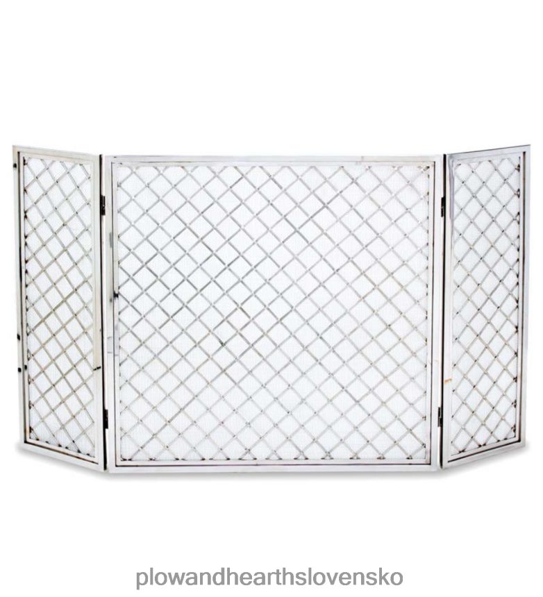 Plow & Hearth hartwick trojpanelová skladacia krbová zástena - nikel 6P208P2921 krb