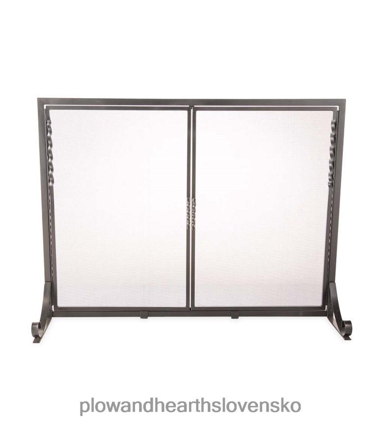 Plow & Hearth hlboká potoková protipožiarna clona s dverami, veľká - čierna 6P208P3240 krb