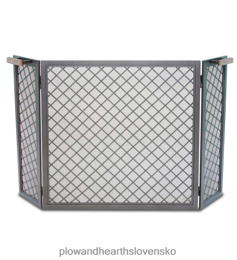 Plow & Hearth stanton trojpanelová krbová zástena - žehlička 6P208P2919 krb