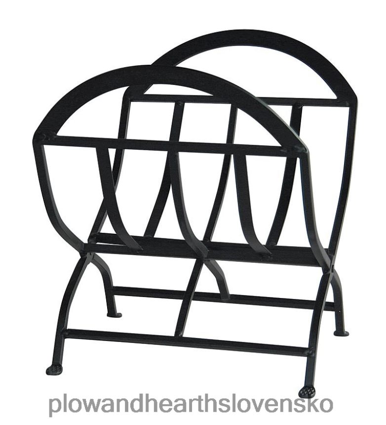 Plow & Hearth čierny kovaný držiak na polená s klenutým vrchom - čierny 6P208P2967 príslušenstvo
