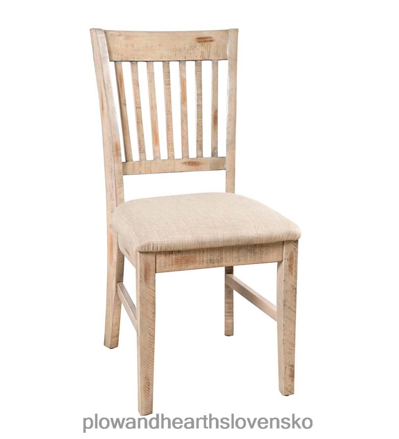 Plow & Hearth chelsea slatted back chair - scrimshaw whitewash 6P208P2104 nábytok