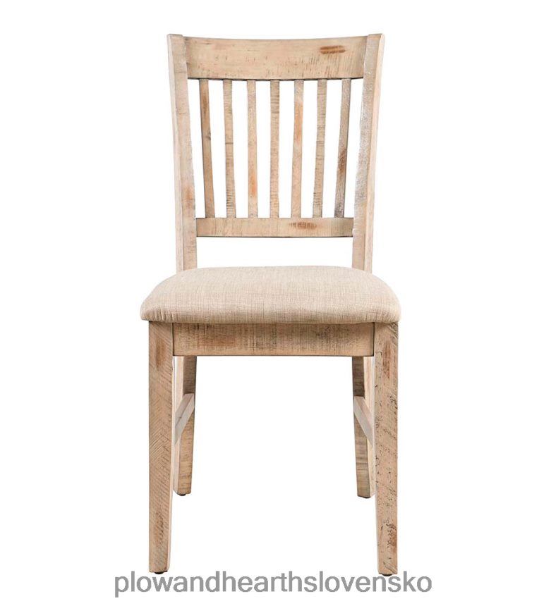 Plow & Hearth chelsea slatted back chair - scrimshaw whitewash 6P208P2104 nábytok